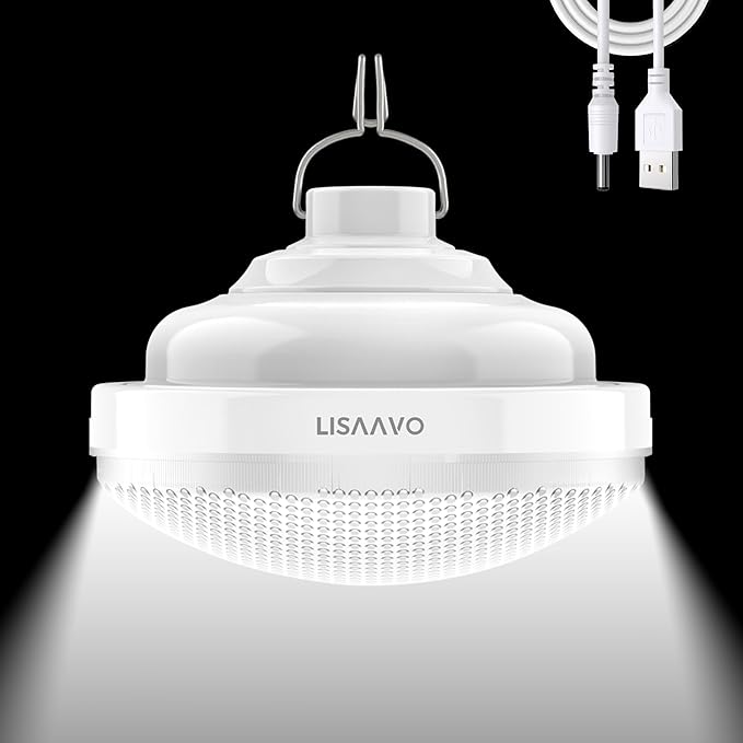 Tent Light Rechargeable 2400mAh Waterproof for Camping,Outdoor,Power Outage(4 Pack)