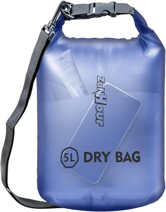 Waterproof Dry Bag - Roll Top Transparent Storage Bag,2L/5L/10L/20L,Suitable for Traveling, Swimming, Kayaking, Camping, Fishing, Rainy Day Trips
