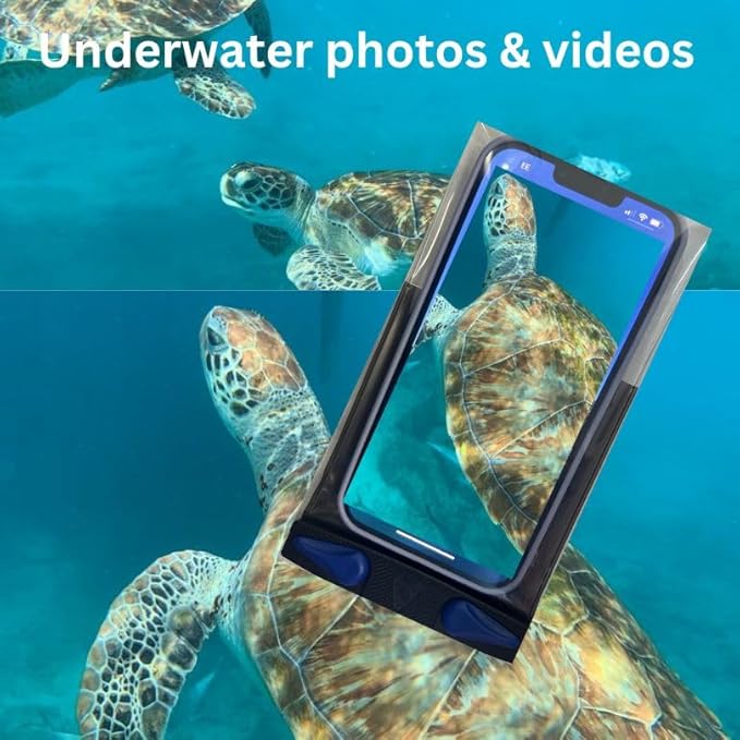 Aquapac Waterproof Phone Case, Large, Blue, Lanyard, iPhone and Android, Made in The UK, Hiking, Mountain Biking, Running Accessory, Travel Essential, 5 Year Warranty. IPX8 Certified to 30 ft deep.