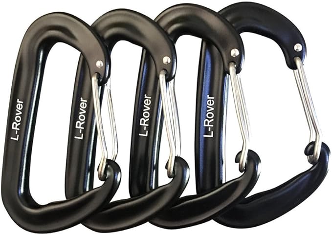 Carabiner,12KN Lightweight Heavy Duty Carabiner Clips,Aluminium Wiregate Caribeaners for Hammocks,Camping, Key Chains, Outdoor and Gym etc,Hiking & Utility