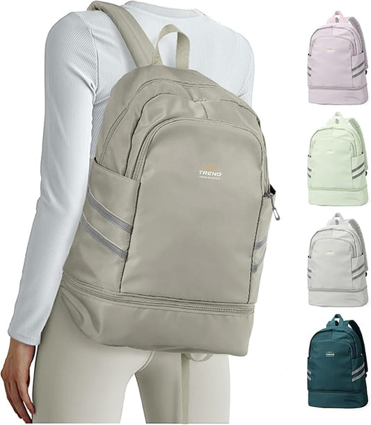 coofay Gym Backpack For Women Waterproof Backpack With Shoe Compartment Lightweight Travel Backpack Workout Sports Backpack Large Gym Bag