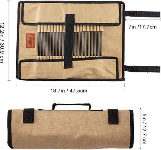 Campingmoon Tent Storage Bag,Can Holds 20 of The Long Tent Stakes,Thickened Canvas Can Withstand Tent Stakes Heavy Duty, B-126