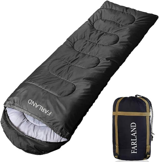 FARLAND Sleeping Bags 30℉ for Adults Teens Kids with Compression Sack Portable and Lightweight for 3-4 Season Camping, Hiking,Waterproof, Backpacking and Outdoors