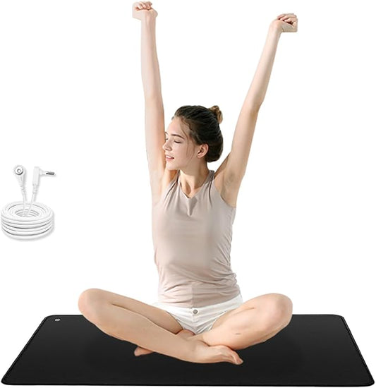 Grounding Mat for Improving Sleep, Grounding Pad for Health, Grounding Bed Mat with Grounding Cord for Better Working (13 * 23.6inch)