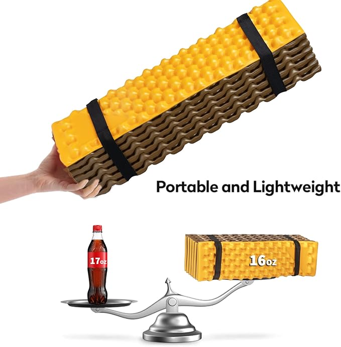 Foam Camping Pads for Hiking, Ultralight Closed Cell Mattress, Waterproof Soft Mat for Adults, Wide Picnic Yoga Mats, Folding Sleeping Pad for Outdoor Backpacking