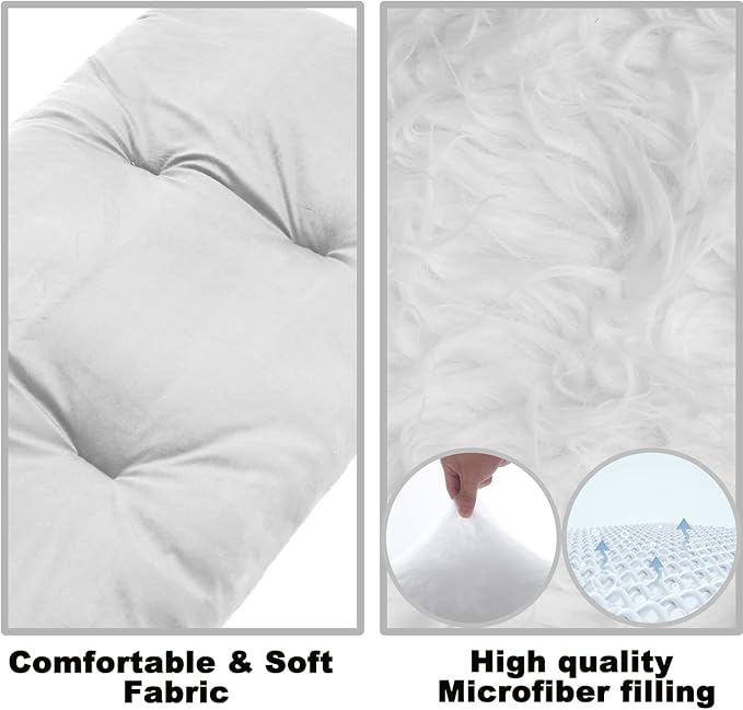 Gehannah Thick Camping Sleeping Pad, Soft Comfortable Microfiber Camping Cot Pads for Adults, Lightweight Foldable Sleeping mats for Traveling Hiking Backpacking Traveling