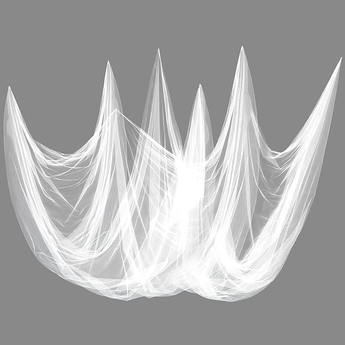 Mosquito Net for Patio - 10Ft x 40Ft for Each Garden Mesh Screen Barrier, Super Dense Patio Netting for Balcony Porch Protecting Your Skin Plants Vegetables DIY (White)