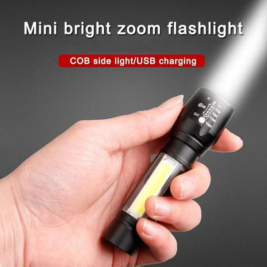 Mini USB Charging LED Flashlight Portable Strong Lights Zoom Torch Outdoor Camping Lamps Lantern Waterproof Flashlights (2)