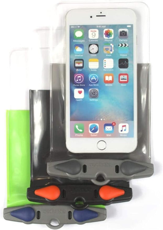 Aquapac Waterproof Phone Case, Medium, Grey, Lanyard, iPhone and Android, Made in The UK, Hiking, Mountain Biking, Running Accessory, Travel Essential, 5 Year Warranty. IPX8 Certified to 30 ft deep.