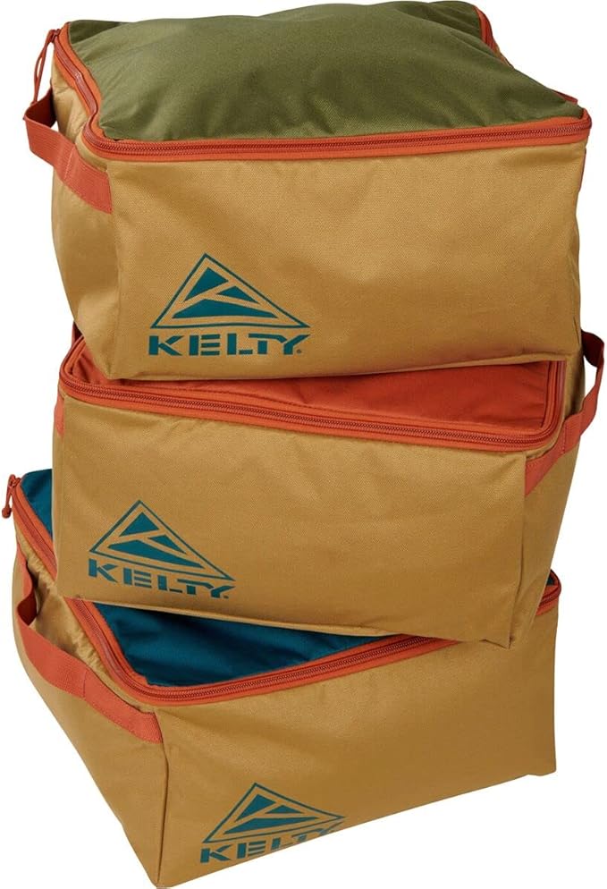 Kelty CAR-GO-Box – Camping, Tailgating, Travel Organization Kit for Trucks, Vans, SUVs, Cars – Color Coded Packing Cubes, Rugged Fabric, 45L