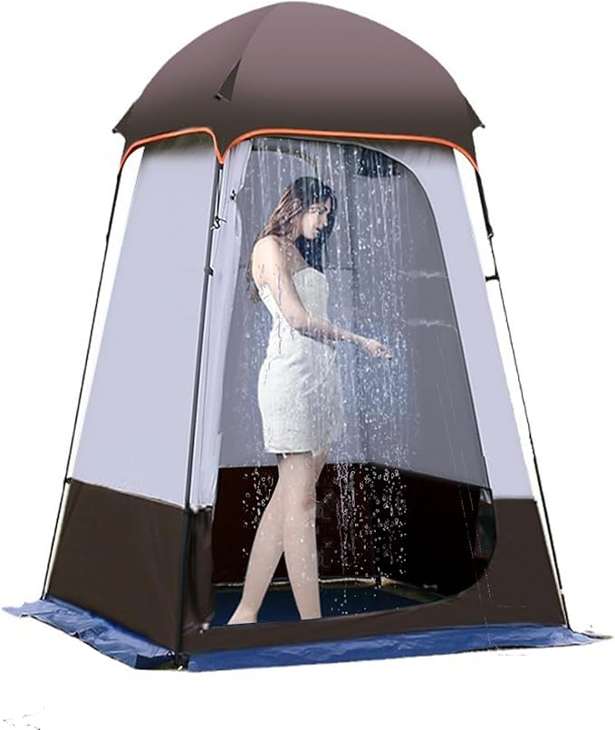 Camping Tent Shower Tent,Outdoor Changing with Built-in Hook,Holds 20 Liters of Water,63 * 63 * 95 Inch,210D Oxford Cloth Waterproof - Portable Toilet Shelter with Carrying Bag for Camping,Beach