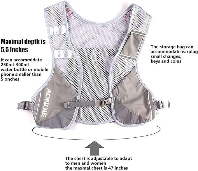AONIJIE Marathon Running Vest Pack Water Hydration Backpack Outdoor Sport Bag Cycling Camping Climbing Rucksack