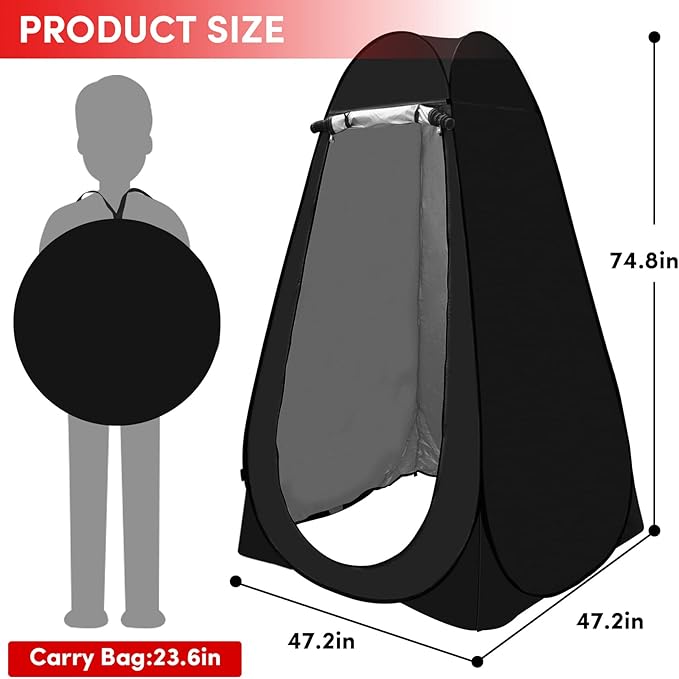 Pop Up Privacy Tent Shower Tent Changing Tent Portable Outdoor Camping Bathroom Toilet Tent Changing Dressing Room Privacy Shelters Room for Hiking and Beach Sun Shelter Picnic Fishing- Waterproof