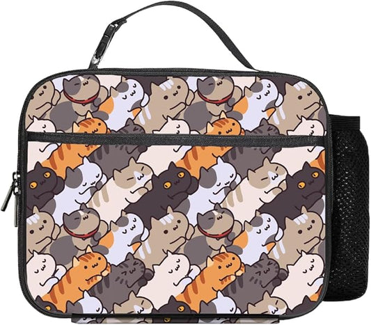 Cat Lunch Bag Reusable Insulated Lunch Box Keep Food Cooler Thermal Lunch Tote for Women Men