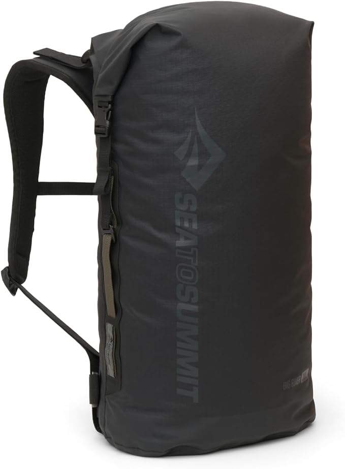Sea to Summit Big River Dry Backpack with Adjustable Harness, 30 Liter, Jet Black