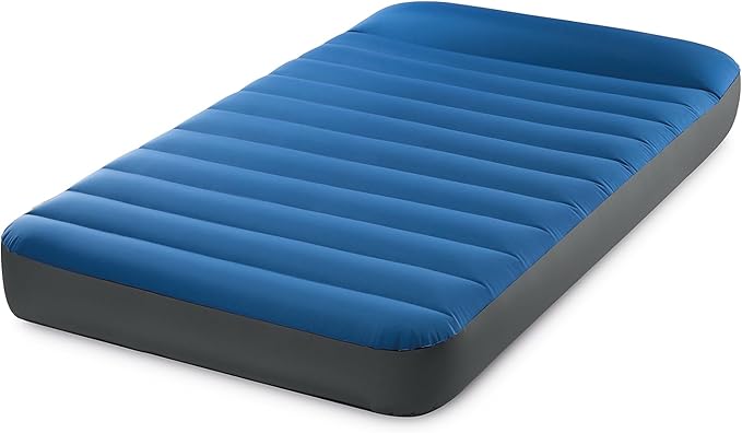 Intex 64011E TruAire TPU Luxury Camping Mattress: Fiber-Tech – Puncture-Resistant Laminate – QuickFill USB Air Pump – 300lb Weight Capacity – Twin Size