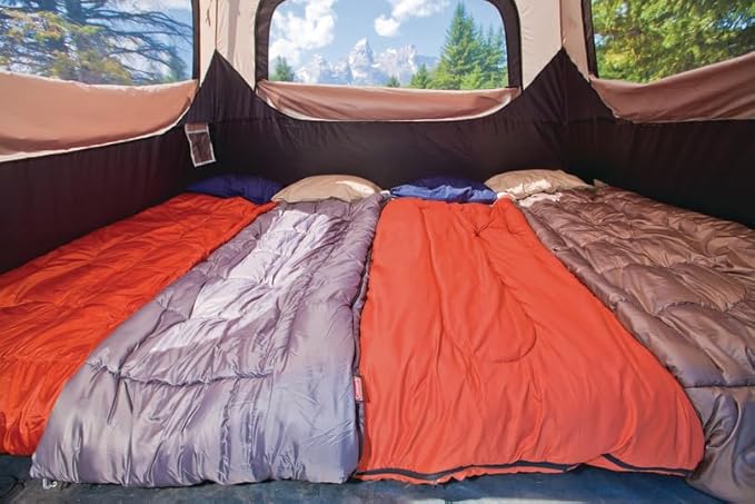 Coleman Instant Tent with 1-Minute Setup, 4/6/8/10 Person Tent with Pre-Attached Poles, Air Vent, & Carry Bag