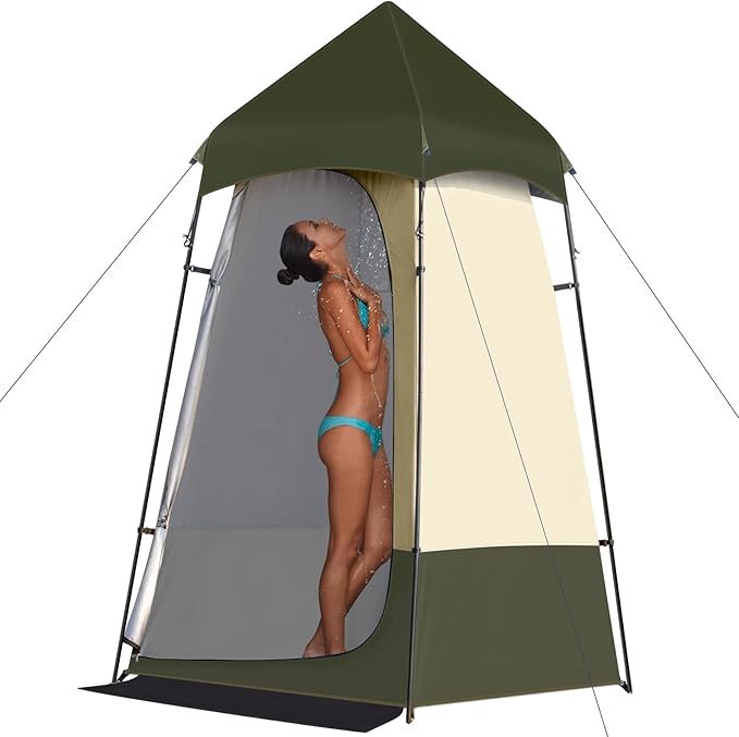 Leader Accessories 6.9 FT Portable Camping Shower Tent Outdoor Changing Room Privacy Tent for Camping, Toilet, Shower
