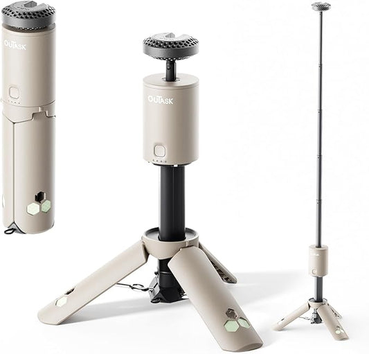 Camping Light Telescopic, Collapsible Magnetic Camping Lantern with 12000mAh Battery, Telescoping IPX6/IPX7 Waterproof Flashlights, Camping Lamp for Emergency, Camping, Hiking (Desert Yellow)