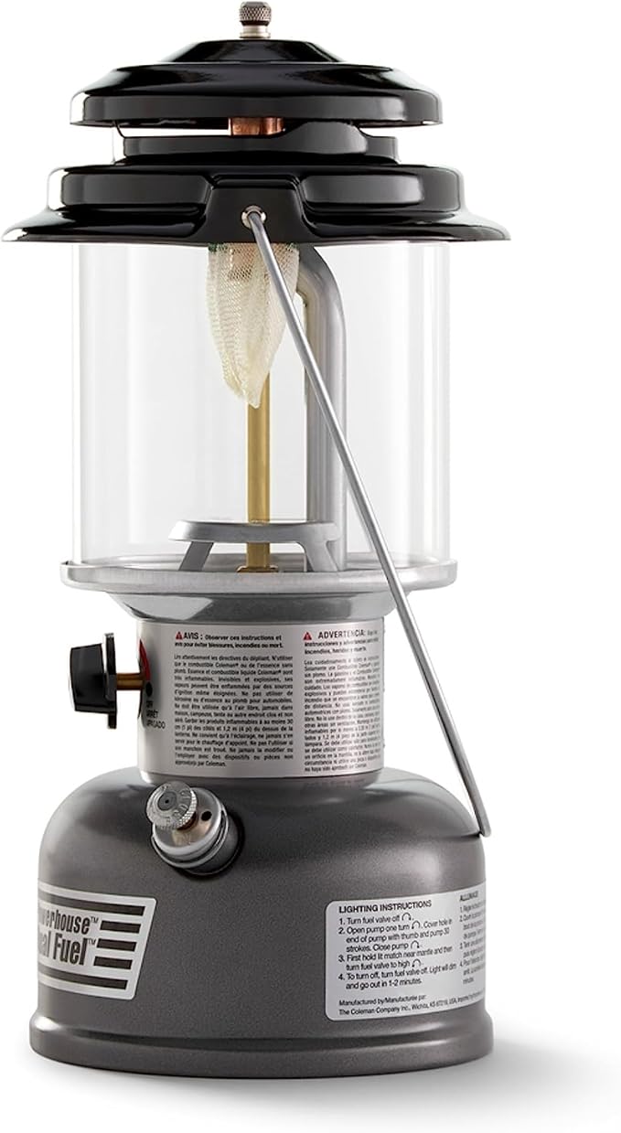 Coleman Powerhouse Dual Fuel Lantern - Up to 800 Lumens, 2-Mantle Design with Adjustable Brightness