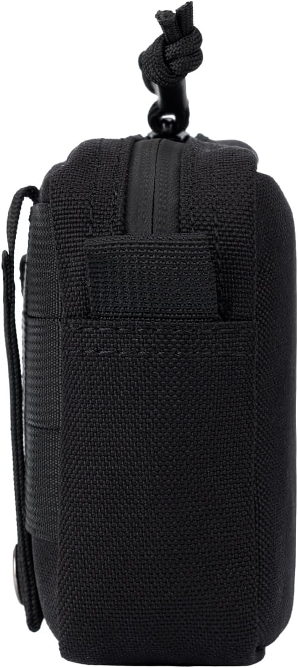 Tactical Belt Pouch EDC Waist Bag MOLLE Admin Pocket Modular Medical Kit Organizer Phone Holster Vest Pack Nylon Utility Zipper Wallet Small Gear Tool Carrier for Men Women Camping Hiking