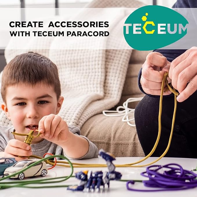 TECEUM Heavy Duty Rope 1000 – 1000ft / 200ft / 100ft / 50ft – 40+ Colors – Utility Rope for Survival & Camping Gear – Nylon String, Camping Rope, para Cord, Utility Nylon Rope, Tent Cord