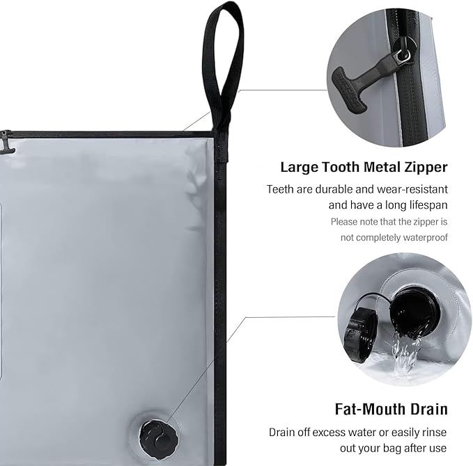 Buffalo Gear Insulated Fish Cooler Bag 40x18in 48x18in Leakproof Kill Bag Portable Waterproof Keep Ice Cold More Than 24 Hours