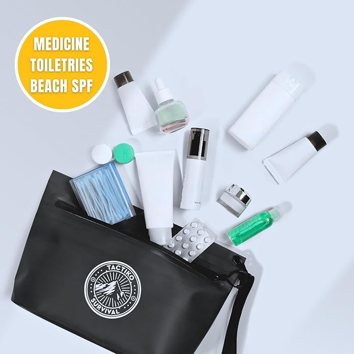 Tactiko Heavy-Duty 2L Splash Water Resistant Zipper Pouch - Hold-All Organizer for Dry Bags, Travel Bags