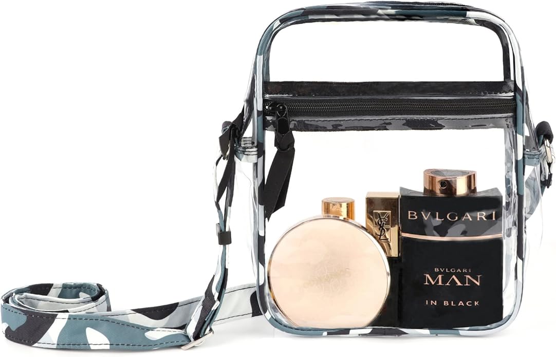 DONGGANGAJI Clear Crossbody Bag, Stadium Approved for Concerts,Clear Shoulder Bag Adjustable Strap With front pocket