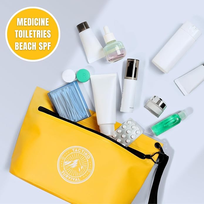 Tactiko Heavy-Duty 2L Splash Water Resistant Zipper Pouch - Hold-All Organizer for Dry Bags, Travel Bags