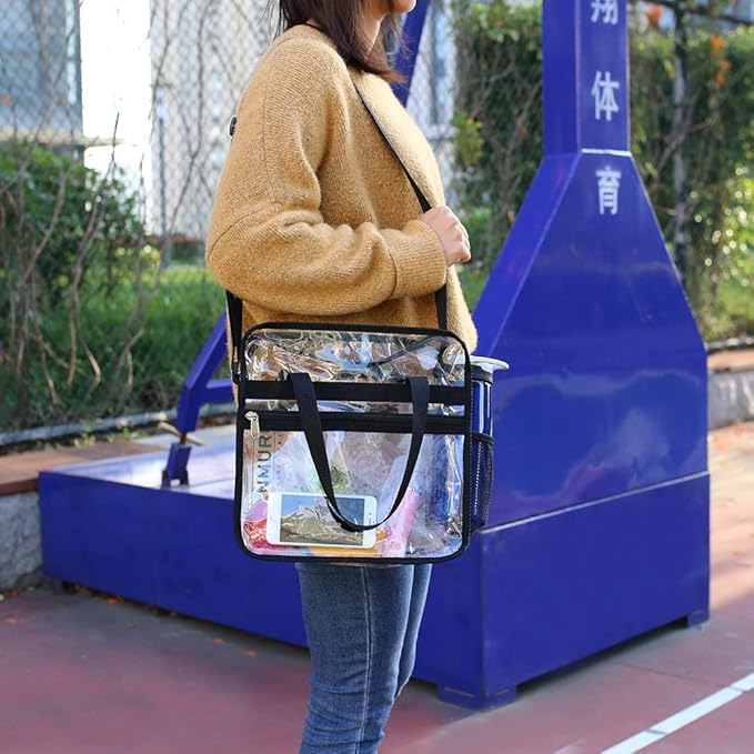 Clear Bag Stadium Approved, Security Approved Clear Tote Bag,12" x 12" x 6"