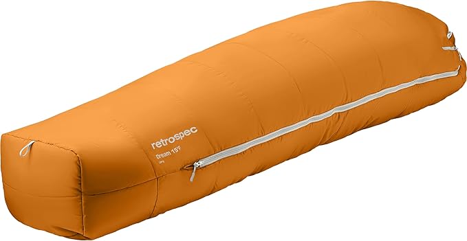Retrospec Dream Sleeping Bag - 5, 15, 30 Mummy for Camping, Insulated Cold Weather, Lightweight Stuff Sack, Water-Resistant, Adjustable Draw Cords, Adult