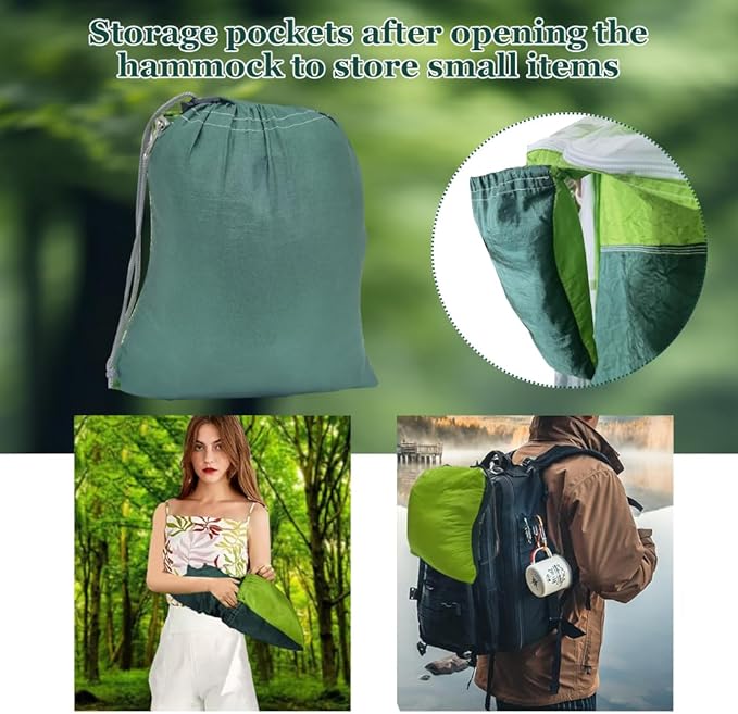 Camping Hammock, Lightweight Portable Hammock with Mosquito Net,Hammock with Bug Net,Tree Hammocks for Outside,Travel Hammock,Hammock Camping for Traveling Hiking