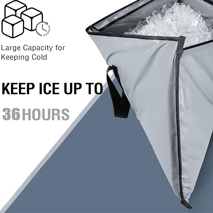 Buffalo Gear Insulated Fish Cooler 60in 71in 116in Large Kill Bag - Portable Waterproof, Keeps Ice-cold More Than 24 Hours