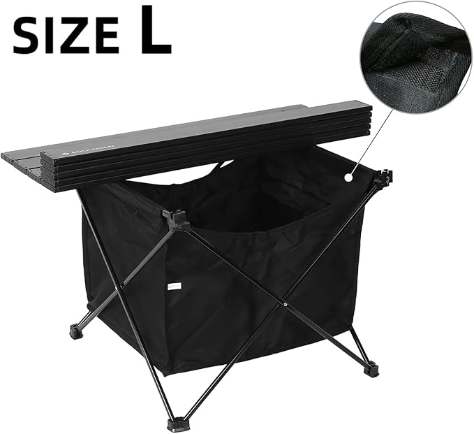 ROCK CLOUD Portable Camping Table Ultralight Aluminum Camp Table with Storage Bag Folding Beach Table for Camping Hiking Backpacking Outdoor Picnic, Size L