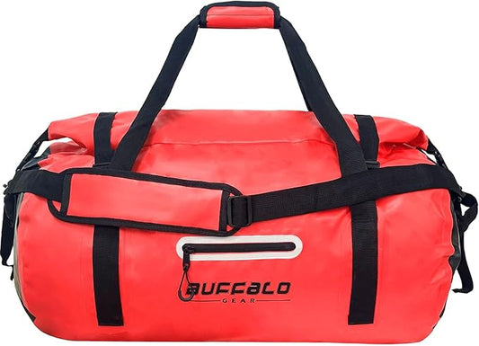 Buffalo Gear Waterproof Duffle Bag 40L 60L 80L Roll-top Dry Bag Heavy Duty Waterproof Duffel Travel Bag for Kayaking Rafting Boating Fishing Camping