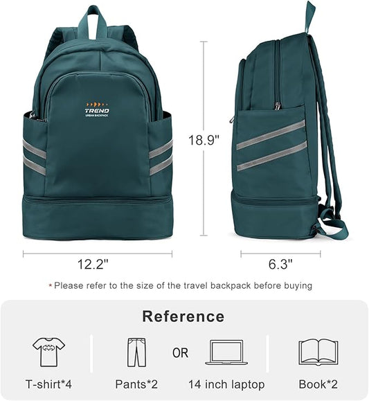 Coofay Gym Backpack for Women - Waterproof, Lightweight, Travel & Workout Sports Bag with Shoe Compartment