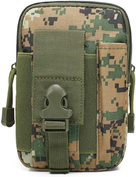 Tactical Molle Pouch, Universal EDC Waist Bag Pouches, Outdoor Belt Bags Gear Tool Gadget Pocket with Cell Phone Holster