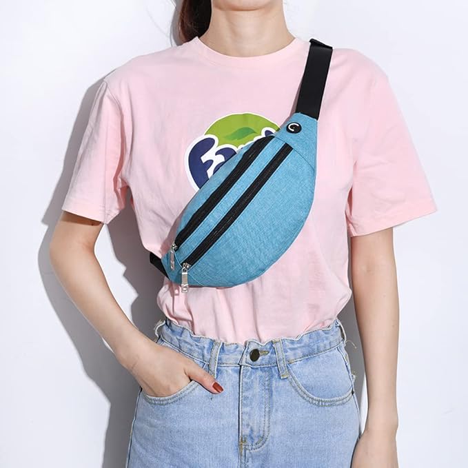 Fanny Pack for Men & Women - Waterproof Waist Bag Pack with Adjustable Strap for Travel Sports Running.