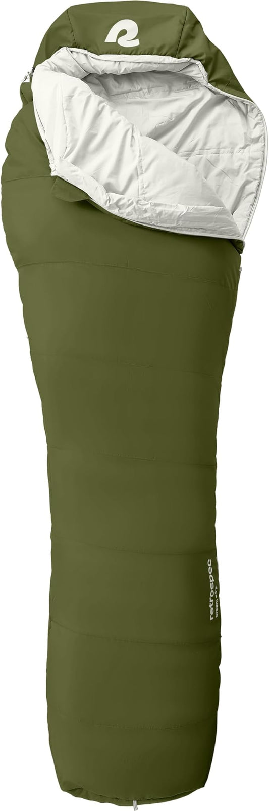 Retrospec Dream Sleeping Bag - 5, 15, 30 Mummy for Camping, Insulated Cold Weather, Lightweight Stuff Sack, Water-Resistant, Adjustable Draw Cords, Adult