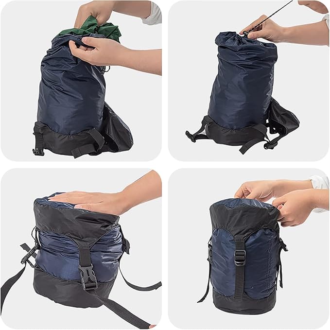 Compression Stuff Sack, 5L/8L/18L/25L/35L Lightweight Sleeping Bags Storage Compression Sack, More 40% Storage for Camping, Hiking, Backpacking Trip