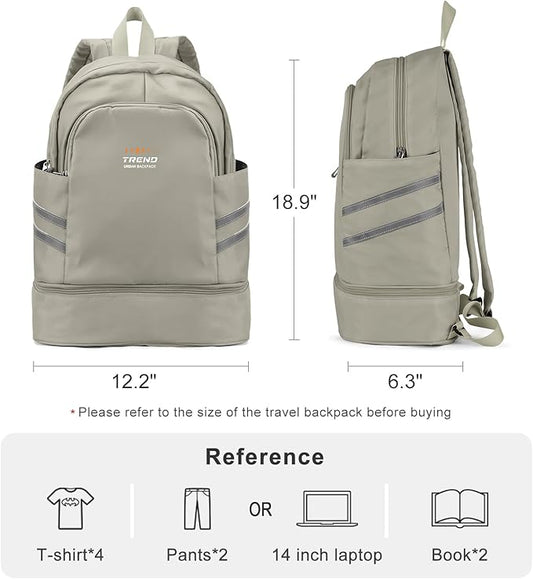 coofay Gym Backpack For Women Waterproof Backpack With Shoe Compartment Lightweight Travel Backpack Workout Sports Backpack Large Gym Bag