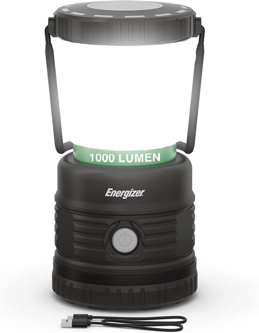 ENERGIZER LED Camping Lantern X1000, Bright and Rugged Tent Light, Water Resistant Lantern for Camping, Hiking, Fishing, Emergency (USB Cable Included)