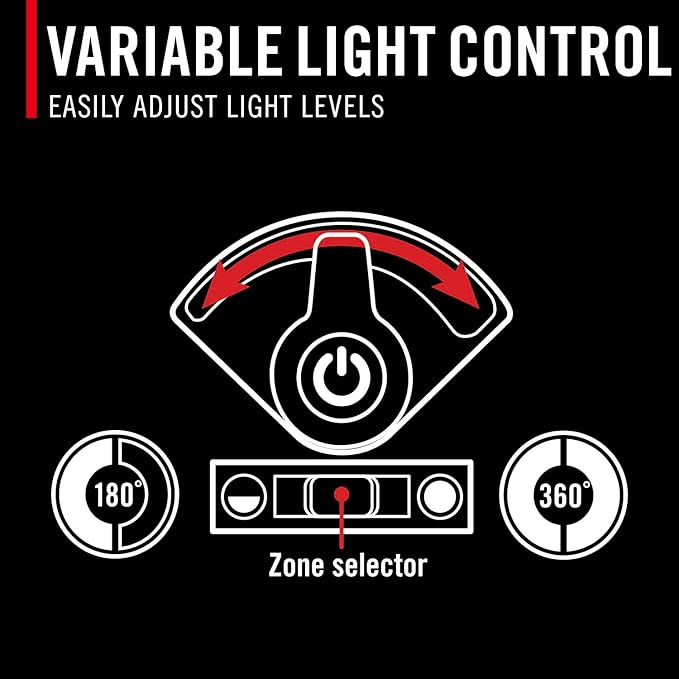 COAST EAL55R Dual Color LED Emergency Light, 3000 Lumen, 10+ Nights of Light, Variable Light Control, Durable for Outdoor & Survival, Black