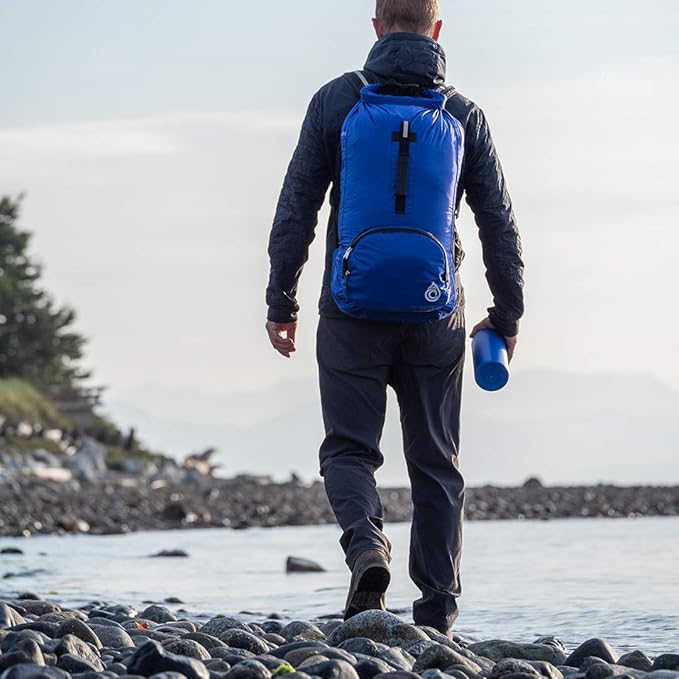 AquaQuest Himal Backpack - 100% Waterproof 30L Dry Bag - Lightweight - Blue, Black