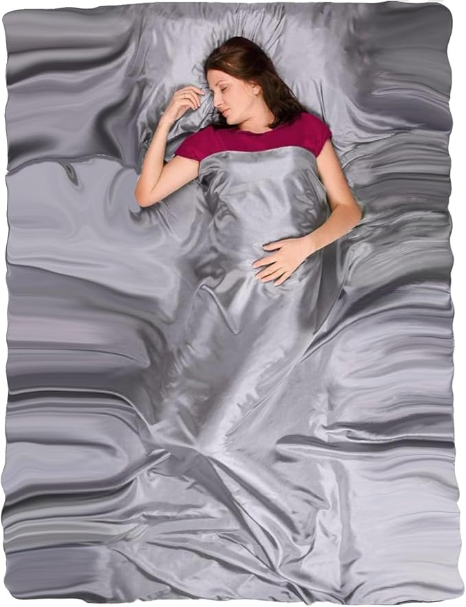 The Friendly Swede Sleeping Bag Liner — Ultralight Polyester or Cold Weather Microfiber Adult Sleep Sack; Thin Travel Sheets for Hotel; Camping Sheets; Travel Sleeping Bag with Pocket-Size Stuff Sack