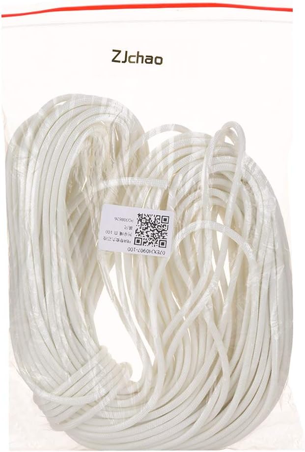 Camping Rope, ZJchao 9 Strand 550 Luminous Glow in The Dark Paracord Parachute Cord (White, 100ft)
