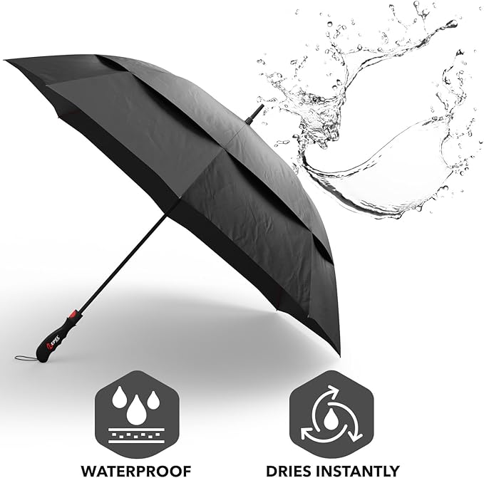 Repel Umbrella Windproof Travel Umbrellas for Rain - Easy Auto Open Close, Durable & Compact Umbrella, Strong Fiberglass Frame, Waterproof Canopy - Backpack, Purse, Portable Umbrella for Travel
