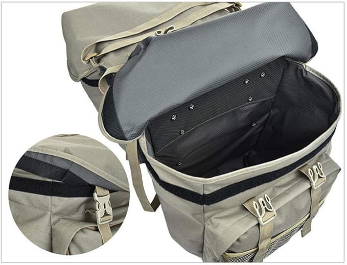 50L Bike Panniers Bicycle Commuting Bag Waterproof Saddle Bags with Rain Cover for Bicycle Rear Rack Carrier, Support for Width Less Than 7 inches Bike Rack