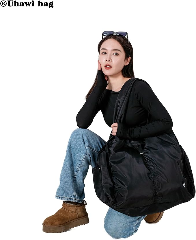 Gym Bag with Yoga Mat Holder - Women's Gym Bag with Shoes Compartment and Wet/Dry Storage Pockets, Adjustable Yoga Mat Holder (Light Gray)